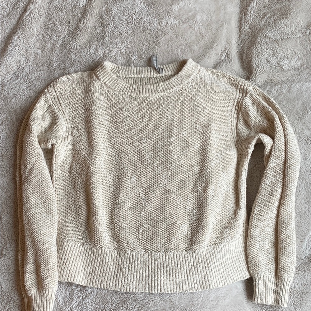 Everlane Cream Crew Neck Sweater